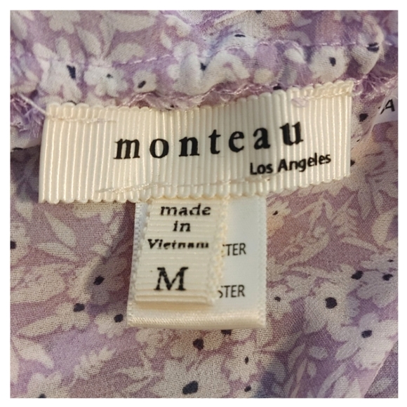 Monteau lilac blouse Size M - Picture 3 of 4